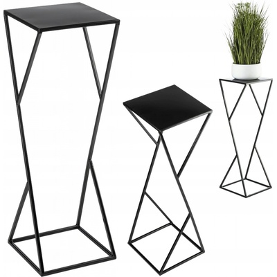 DekorStyle Stojan na květiny LOFT I černý 70 cm – Zboží Dáma