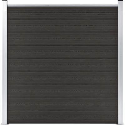 vidaXL Plotový dílec WPC 180 x 186 cm černý