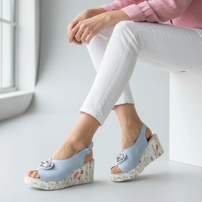 Обувки естествена кожа W595024 Blue