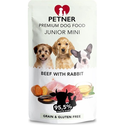 Petner Mini Junior hovädzina a králik 150 g