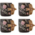 Bloomingville Тъмнокафяви глинени чаши в комплект 4 бр. за лате 325 ml Vivielle - Bloomingville (82063141)