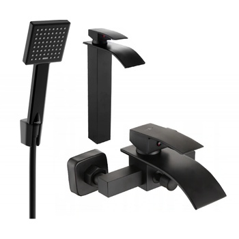 Mexen Aries R45 комплект за вана, черен - 744813R45-70 (744813R45-70)