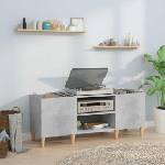 vidaXL Шкаф за грамофонни плочи сив 121x38x48 см инженерно дърво (831929)
