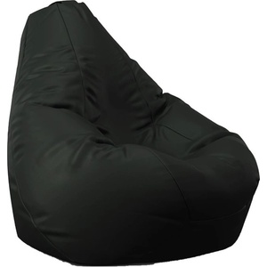 PUFRELAX Пуф, круша, 220л. , Nirvana Hobbit - Back 2 black, PU кожа, Пълнеж от Полистиролни перли (PUF-G-NH-PU-BTB) - topmall
