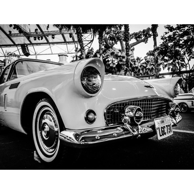 Bondecor Obraz na plátně černobílý "Car-classic" 110x70cm