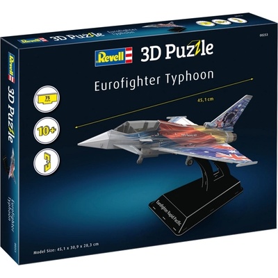 Revell 3D Пъзел Revell - Изтребител Eurofighter Typhoon, 75 части (R00253)