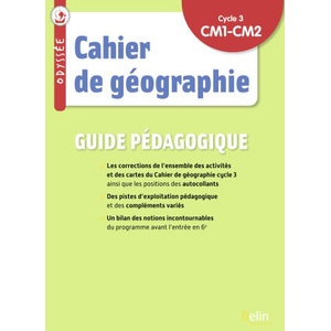 Odyssée cycle 3 - Cahier de géographie 2023 - Guide pédagogique | Chapier-Legal, Lestonnat, Goasdoue (2023)