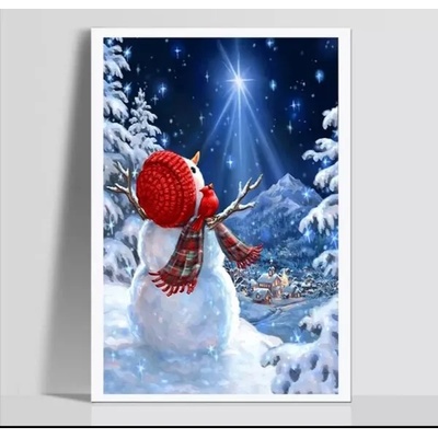 Снежен човек и звезда 30/40 см