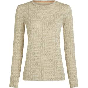 Icebreaker Дамско мериносово термобельо Icebreaker Women's Merino 260 Oasis L/S Crewe Alpine Geo Merino base layer - Undyed / Cumin / J - размер XS (115-2826-0211)