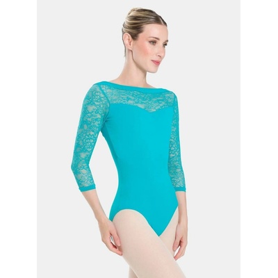 So Danca trikot s čipkou SL109 tyrkys