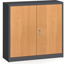 Alfa 3 Zvárané skrine s lamino dverami, 1150 x 1200 x 400 mm, RAL 7016/buk