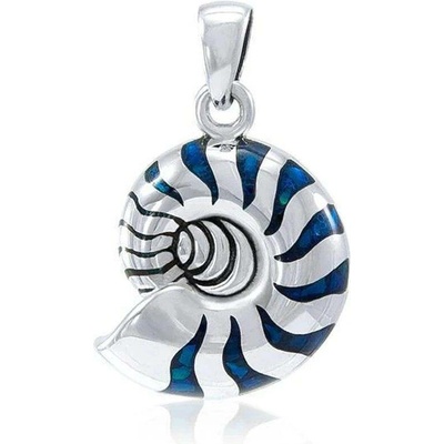 Fantasy Šperky AMMONITES paua mušle a stříbro nau12