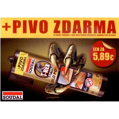 SOUDAL T-REX GOLD POWER vysokopevnostné lepidlo 290g