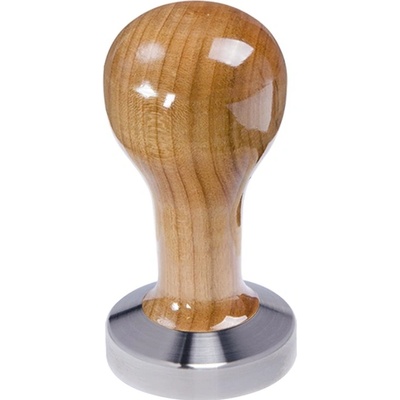 Buna Café tamper čerešňa lak, nerez mat, plochý 53 mm