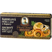Kaiser Franz Josef Exclusive Sardelové očká v oleji s kaparami 45 g