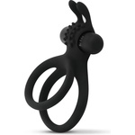 EasyToys - вибриращ пръстен за пенис и тестиси - черен