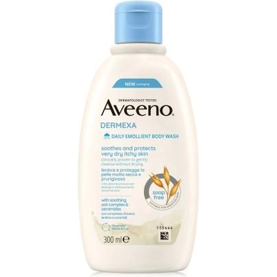 Aveeno Dermexa Daily Emollient Body Wash успокояващ и защитен душ-гел за много суха и сърбяща кожа 300 ml унисекс