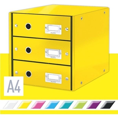 LEITZ Zásuvkový box Leitz Click & Store 3 zásuvky žltý ES604816