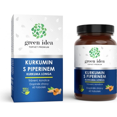 Green idea Kurkumin s piperinem bylinný extrakt 60 tablet
