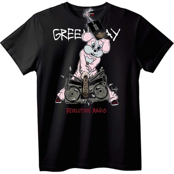 NOONEBRAND Тениска Green 11 Revolution Radio - M, Black