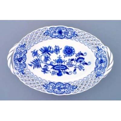Český porcelán Dubí Koš prolamovaný 10150 Cibulák 28 cm