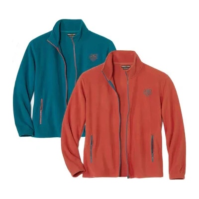 Atlas For Men sada 2 mikroflísových mikín Outdoor Oranžová