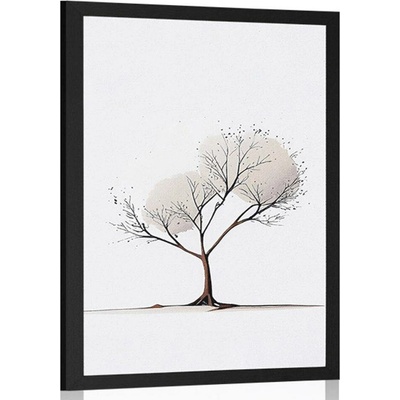 Plakát minimalistický strom bez listí - 60x90 no frame