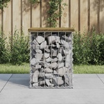vidaXL Градинска пейка габионен дизайн 33x31x42 см импрегниран бор (834328)