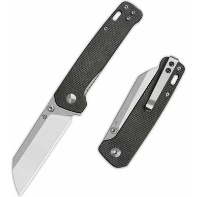 QSP knife Penguin V2 Liner Lock, zavírací s klipem, hnědá micarta QS130V2-A1