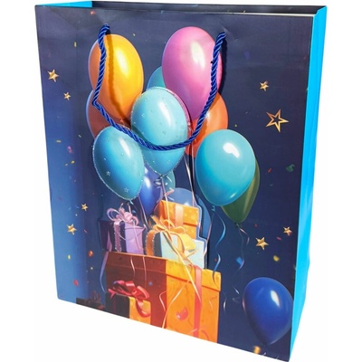 Dárková taška malá Happy Birthday se třpytkami Typ: 3