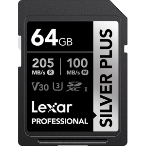Lexar Silver Plus 1066x 64GB UHS-I/U3/A2/V30 (LSDSIPL064G-BNNNG)