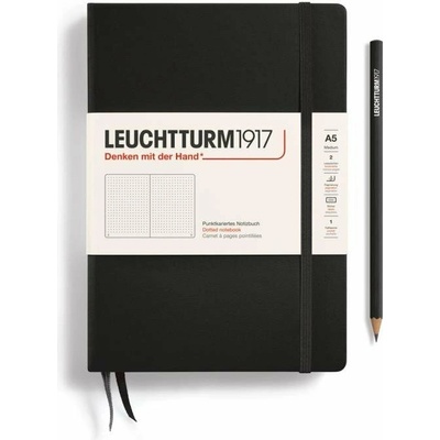 Leuchtturm1917 Medium A5 Tečkovaný zápisník Black