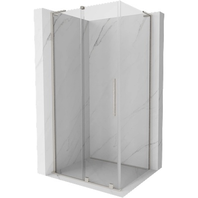 Mexen Velar L плъзгаща се душ кабина 120 x 100 см, прозрачна, матов никел - 871-120-100-03-97 (871-120-100-03-97)