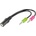 Vivanco Адаптер за слушалки Vivanco - 45511, жак 3.5 mm, 0.10 m, черен (45511)