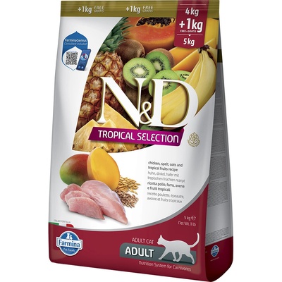 N&D Cat Tropical Selection s kuřecím 2 x 5 kg