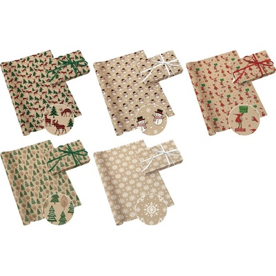 Baliaci papier Natural Christmas 60g Craft 200x70cm mix