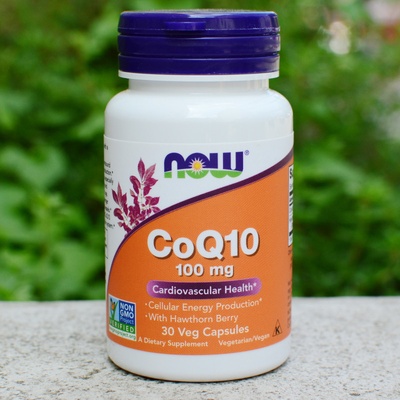 Now Foods CoQ10 koenzym Q10 + Hawthorn Berry hloh 100 mg 30 rostlinných kapsúl