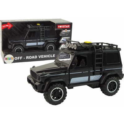LEAN Toys Off-Road Car Friction Drive Black 1:14