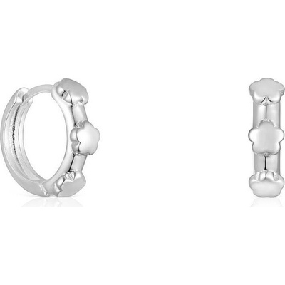 Tous strieborné kruhové náušnice s kvietkami 1003874100