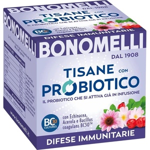 Bonomelli Билков чай с пробиотик, ехинацея и ацерола, 10 пакетчета, Bonomelli (385991 (0038598) BNM)