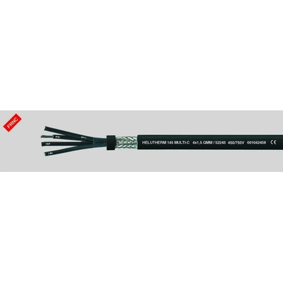 Helu HELUTHERM® 145 Multi-C 52199-1000 vysokoteplotný kábel 2 x 0.50 mm² 1000 m čierna