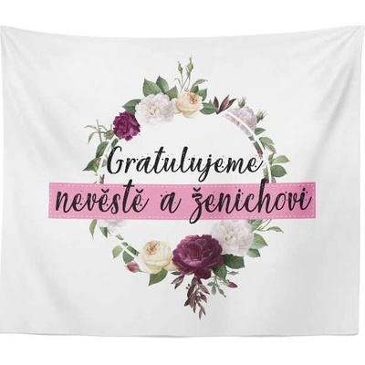 Sablio deka Gratulujeme nevěstě a ženichovi 150x120