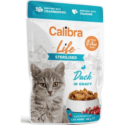 Calibra Life Sterilised Adult Duck gravy 6 x 85 g