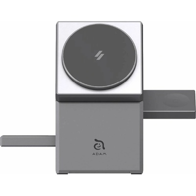 Adam Elements Mag Qube Qi2 - magnetický nabíjecí stojánek 15W 3v1 titanový - Záruka bezpečnosti. Jednoduché splátky. Doprava zdarma od 170 PLN.