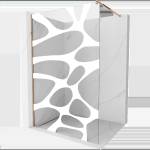Mexen Kioto душ параван Walk-in 80 x 200 cm, бяла вълна 8 mm, розово злато - 800-080-101-60-97 (800-080-101-60-97)