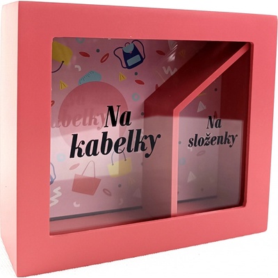 Albi Pokladnička v rámečku Duo Na složenky a na kabelky 16 x 5,5 x 4 cm