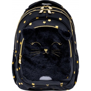 Astra Ученическа раница, Astra, Пухкаво черно коте, AB330, 39 x 28 x 15 см