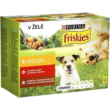 Friskies VitaFit s kuraťom s hovädzím a jahňacím v želé 12 x 100 g