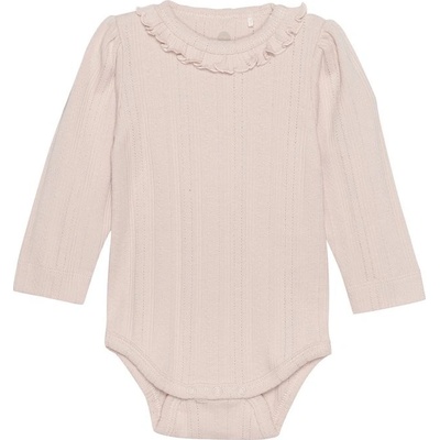 EN*FANT Dětské body LS Pointelle Rose Dust
