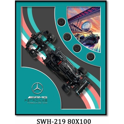 Obraz s modelom LEGO formule Mercedes